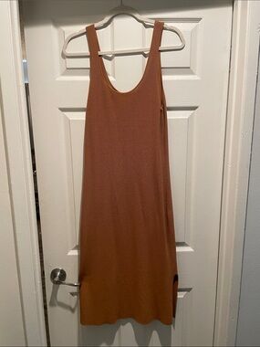 Leith Rust Brown Midi Tank Dress